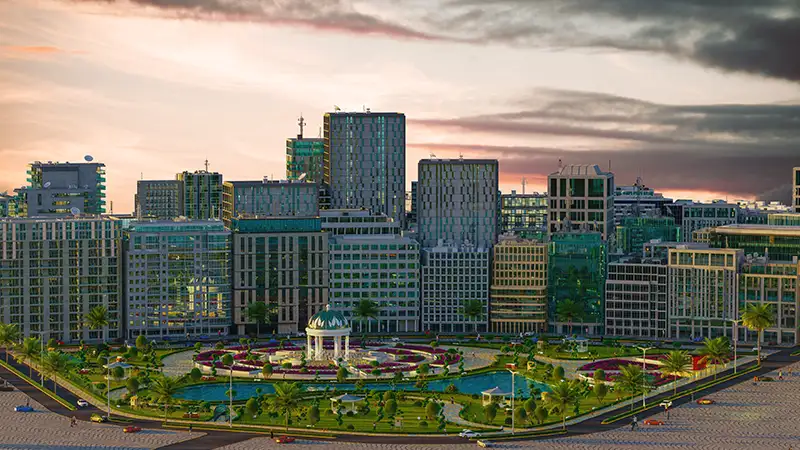 Etihad Town Sialkot landscaped park